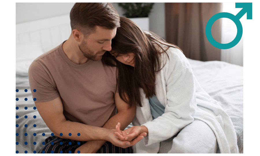 imagen ilustrativa de pareja consternada por enfermedad de transmisión sexual